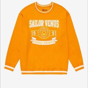 NWT Pretty Guardian Sailor Moon Sailor Venus VarsityCrewneck XS 1991 Venus power